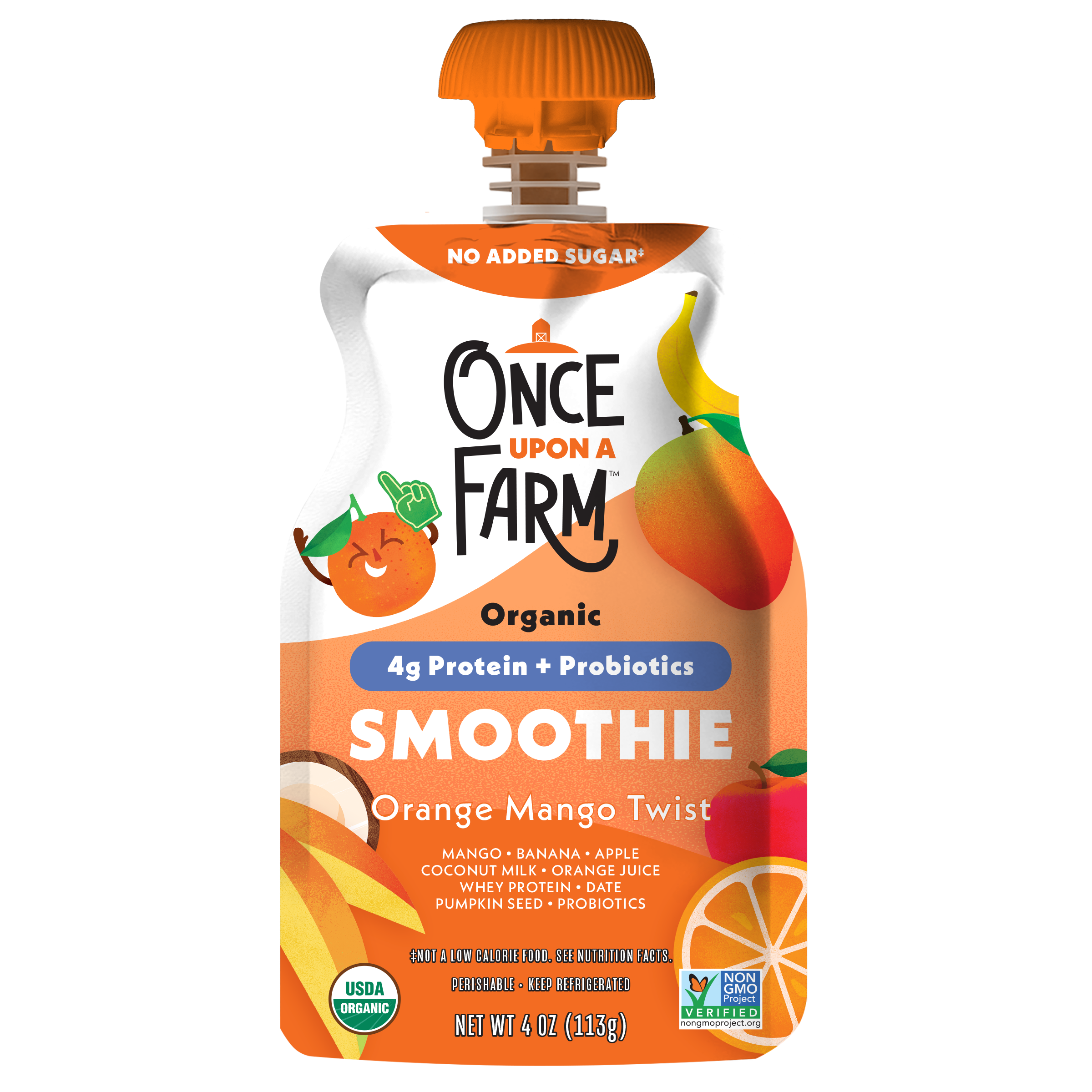 Orange Mango Twist Smoothie with Protein and Probiotics